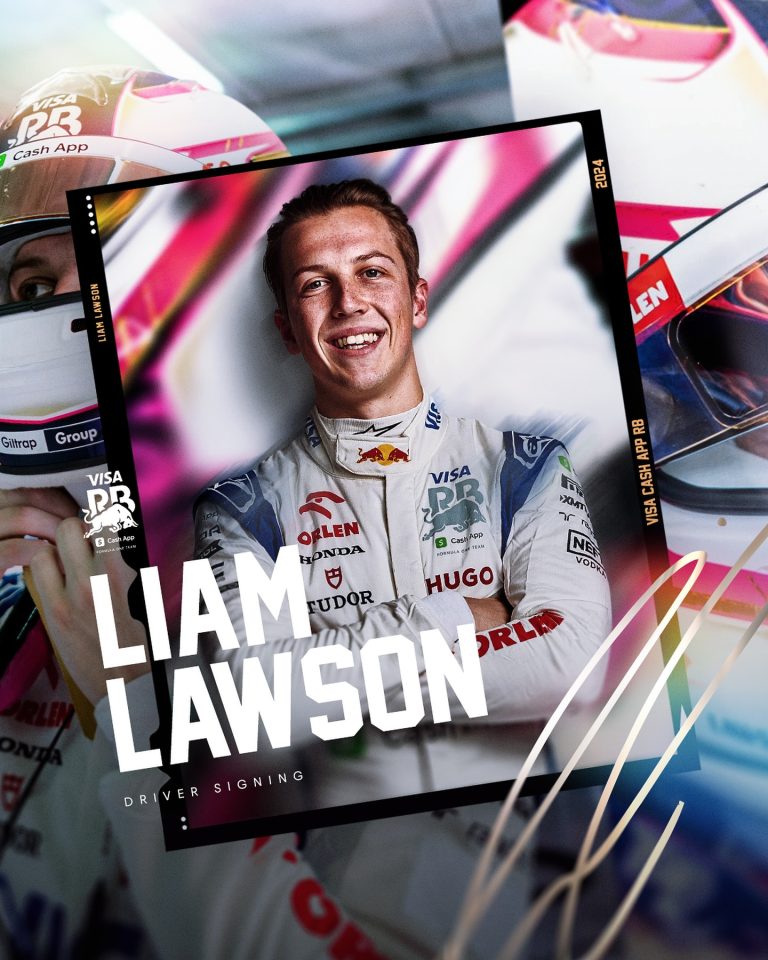 Liam Lawson นักแข่ง Red Bull จะขับให้ RB Visa