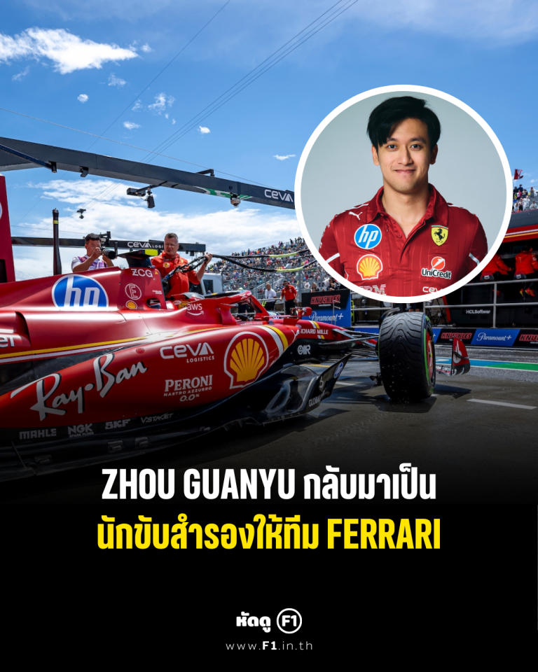 Ferrari ประกาศ Zhou Guanyu เป็นนักขับสำรองปี 2025