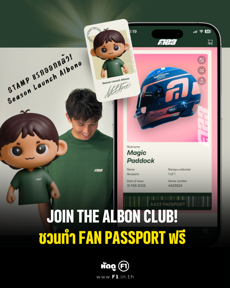 Alex Albon Fan Passport หนังสือเดินทาง