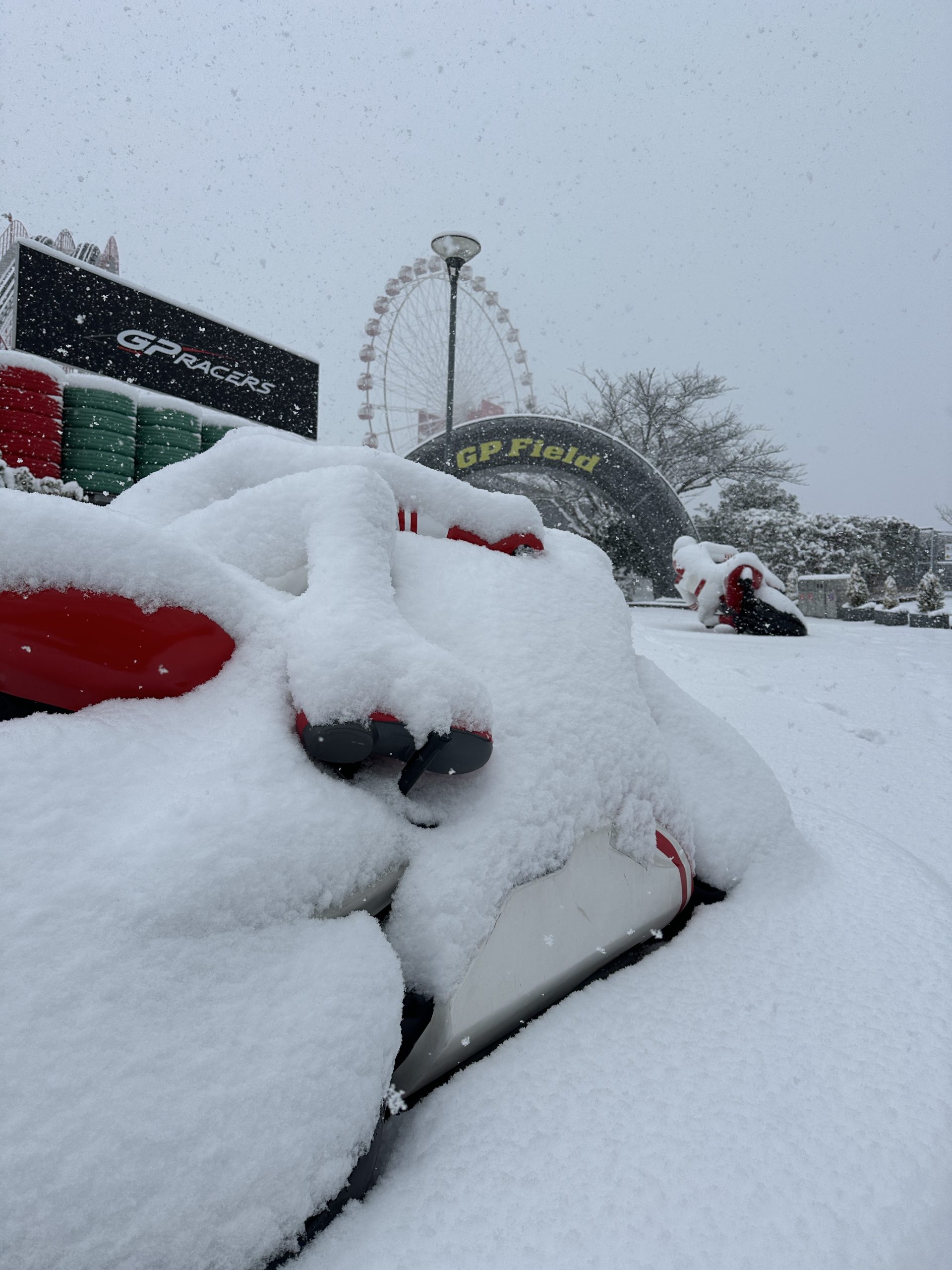 หิมะตกที่สนาม Formula 1 Suzuka Circuit ญี่ปุ่น